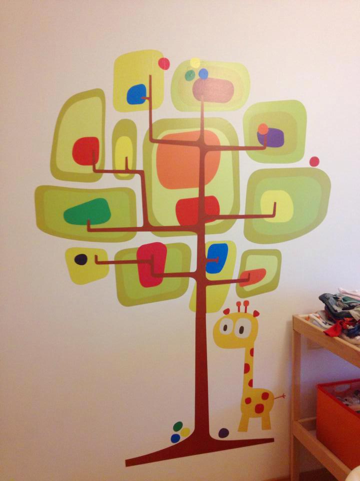 Vinilo infantil modelo Árbol Cubista de María José de Granada